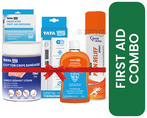 First aid top kit with medication