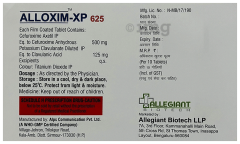 Alloxim-XP 625 Tablet image Alloxim-XP 625 Tablet image