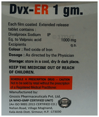 Dvx 1000mg Tablet ER image Dvx 1000mg Tablet ER image