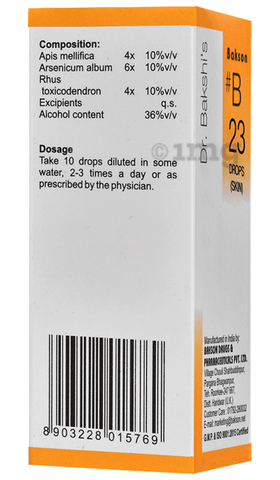 Bakson B23 Skin Drop: Buy bottle of 30.0 ml Drop at best price in