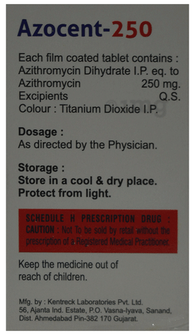 Azocent 250 Tablet image