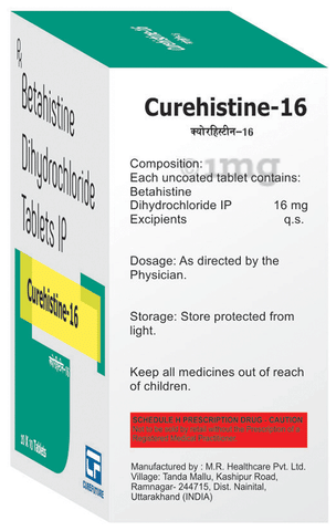 Curehistine 16 Tablet image