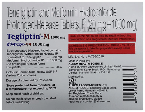 Tegliptin-M 1000mg Tablet PR