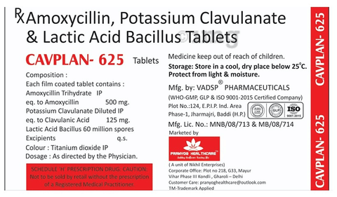 Cavplan 625 Tablet image