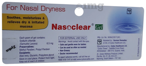 Nasoclear gel clearance