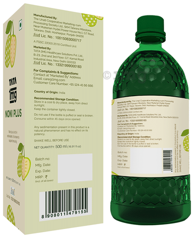 Tata 1Mg Noni Juice Plus With Rich Antioxidant, Supports Joint Health And  Immunity: Buy Bottle Of 500 Ml Juice At Best Price In India | 1Mg