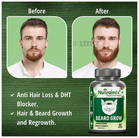 Nutrainix Beard Grow Vegetarian Capsule image
