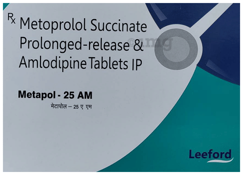 Metapol 25 AM Tablet PR image Metapol 25 AM Tablet PR image