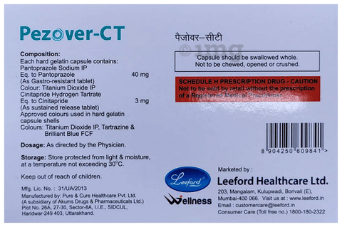 Pezover CT 3mg/40mg Capsule image