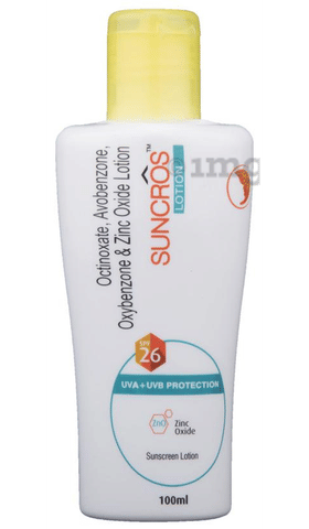 Suncros Sunscreen Lotion SPF 26 With Zinc Oxide for UVA/UVB
