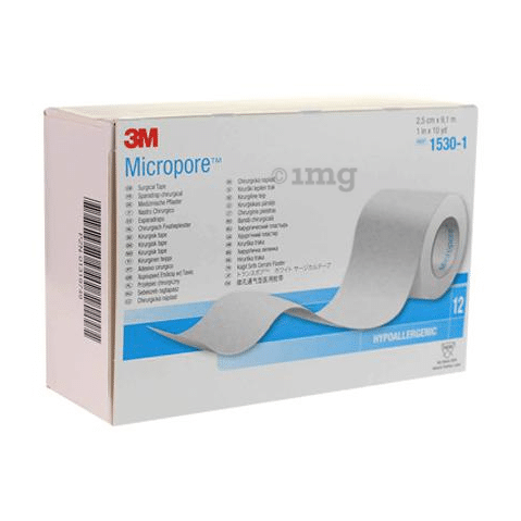 3M 1530-3 Micropore Surgical Tape 3in x 10yd (4/Box) (X)