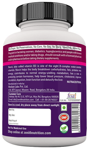 Zenith Nutrition Niacin Capsule: Buy bottle of 100 capsules ...