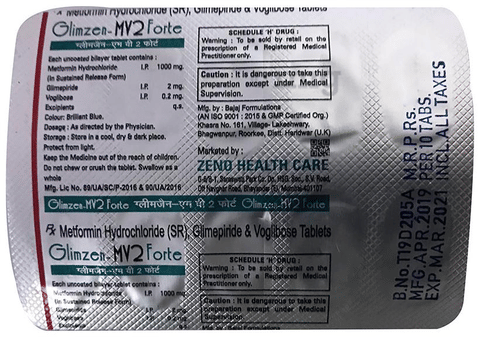 Glimzen-MV2 Forte Tablet SR