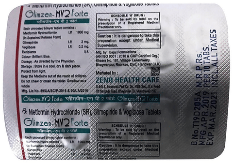 Glimzen-MV2 Forte Tablet SR image Glimzen-MV2 Forte Tablet SR image