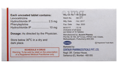Sinarest Levo Tablet image
