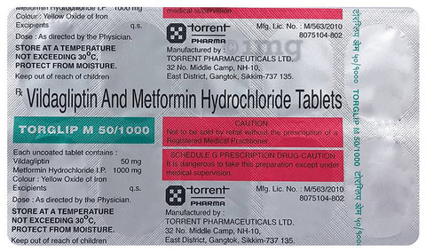 Torglip M 50/1000 Tablet image
