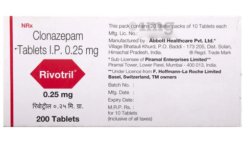 Rivotril 0.25mg Tablet image Rivotril 0.25mg Tablet image