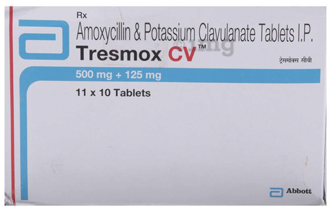 Tresmox CV 500mg/125mg Tablet image