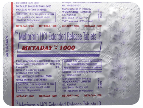Metaday 1000 Tablet ER image