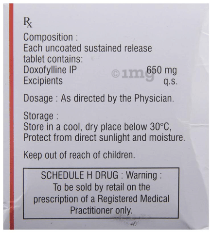 Doxoril 650 Tablet SR image Doxoril 650 Tablet SR image