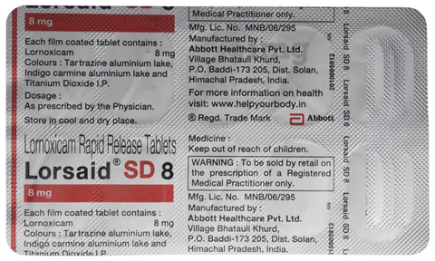 Lorsaid SD 8 Tablet image