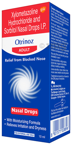 Otrinoz Adult 0.1 Nasal Drops Buy bottle of 10.0 ml Nasal Drops