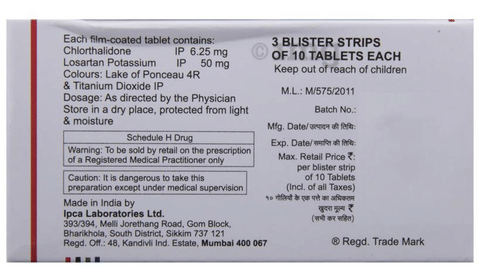 CTD-L 6.25/50 Tablet image