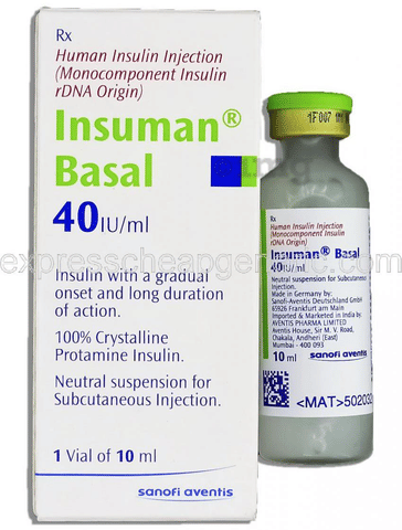 Insuman Basal 40IU/ml Injection image