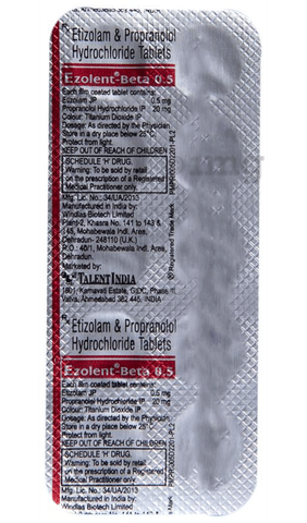 Ezolent Beta 0.5 Tablet image Ezolent Beta 0.5 Tablet image