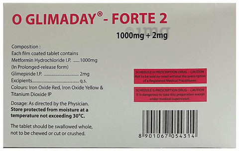 O Glimaday-Forte 2 Tablet PR image O Glimaday-Forte 2 Tablet PR image