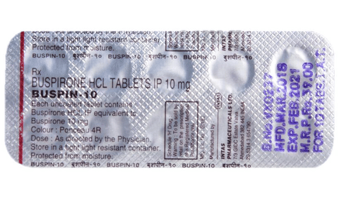 Buspin 10 Tablet image