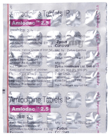Amlodac 2.5 Tablet image Amlodac 2.5 Tablet image