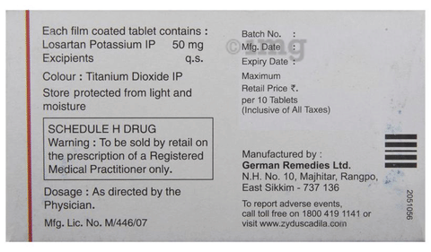 Losacar 50 Tablet image