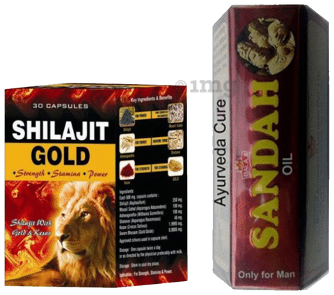 G & G Pharmacy Shilajit Gold 30 Capsule & Sandha Oil 15ml: Buy box of 1 Combo Pack at best price in India | 1mg G & G Pharmacy Shilajit Gold 30 Capsule & Sandha Oil 15ml: Buy box of 1 Combo Pack at best price in India | 1mg