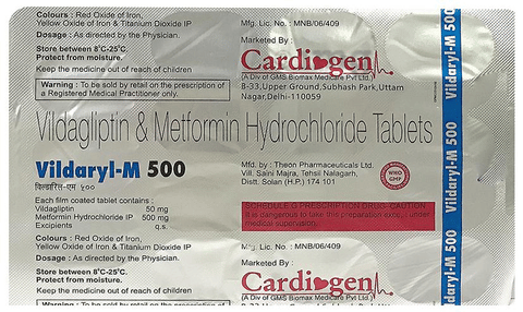 Vildaryl-M 500 Tablet image Vildaryl-M 500 Tablet image
