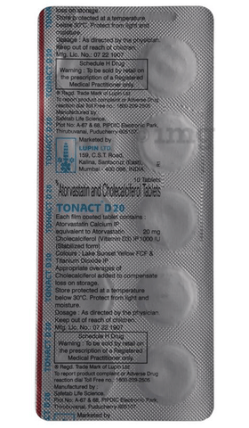 Tonact D 20 Tablet image