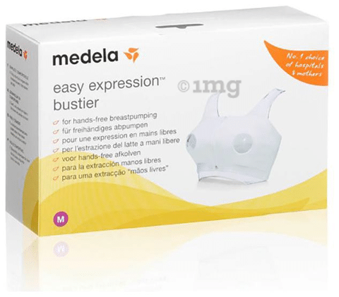 Medela Easy Expression Hands-Free Bustier, Black, Medium 