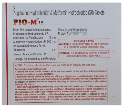 Pio-M 15 Tablet SR image Pio-M 15 Tablet SR image