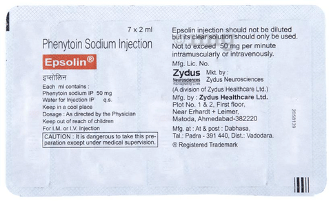 Epsolin 50mg Injection(2ml Each) image