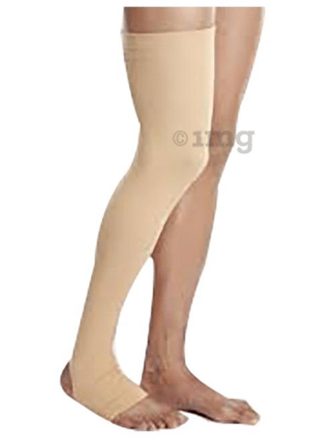 Comprezon Cotton Varicose Vein Stockings Class 1 Above Knee XXL Beige: Buy  box of 1.0 Pair of Stockings at best price in India