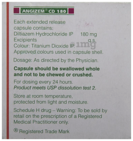 Angizem CD 180 Capsule ER image