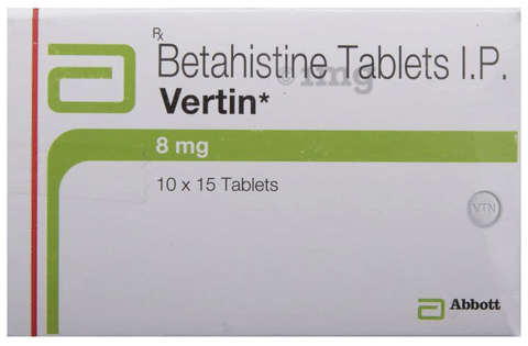 Vertin 8mg Tablet image