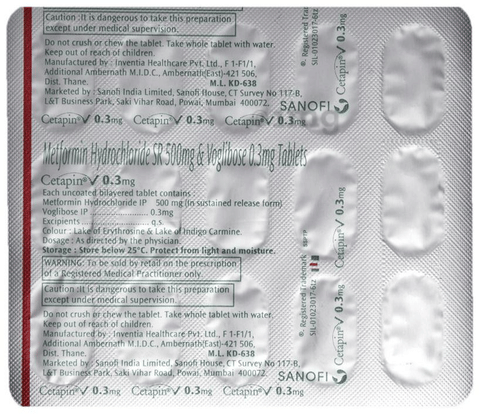 Cetapin V 0.3mg Tablet SR image