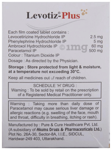 Levotiz Plus Tablet image