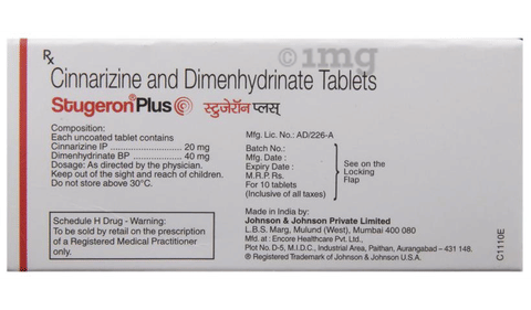 Stugeron Plus Tablet image