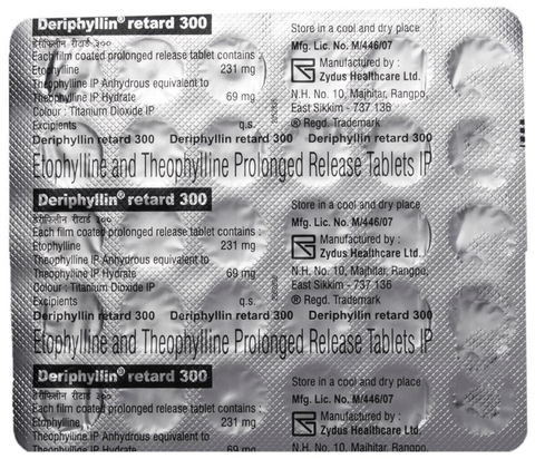 Deriphyllin Retard 300 Tablet PR image Deriphyllin Retard 300 Tablet PR image