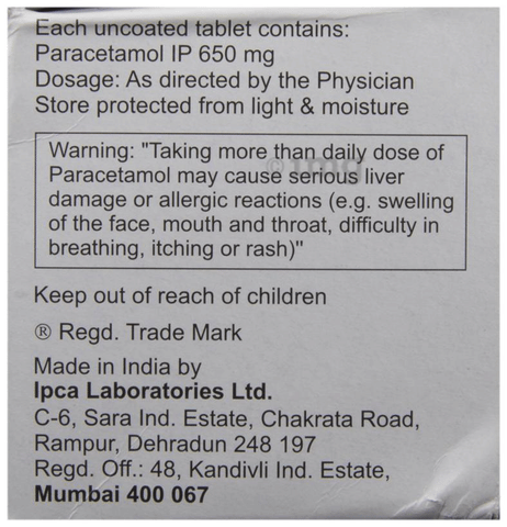 Pacimol 650 Tablet image