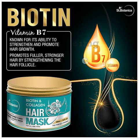 Amazoncom Luseta Biotin  Collagen Hair Mask for Dry  Damaged Hair and  GrowthThickening Hair TreatmentAnti Frizz Nourishment for Thin Hair 85  oz  Beauty  Personal Care