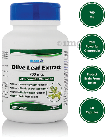 HealthVit Olive Leaf Extract 700mg Capsule: Buy bottle of 60 ...