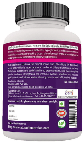 zenith glutathione Zenith Nutrition Glutathione 250mg Capsule: Buy bottle of 30.0 capsules at π―π²ππ π½πΏπΆπ°π² in India